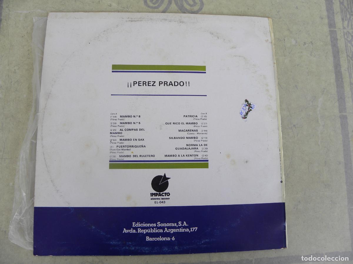 Discos de vinilo: PEREZ PRADO -LP 1974 -IMPACTO - Foto 2