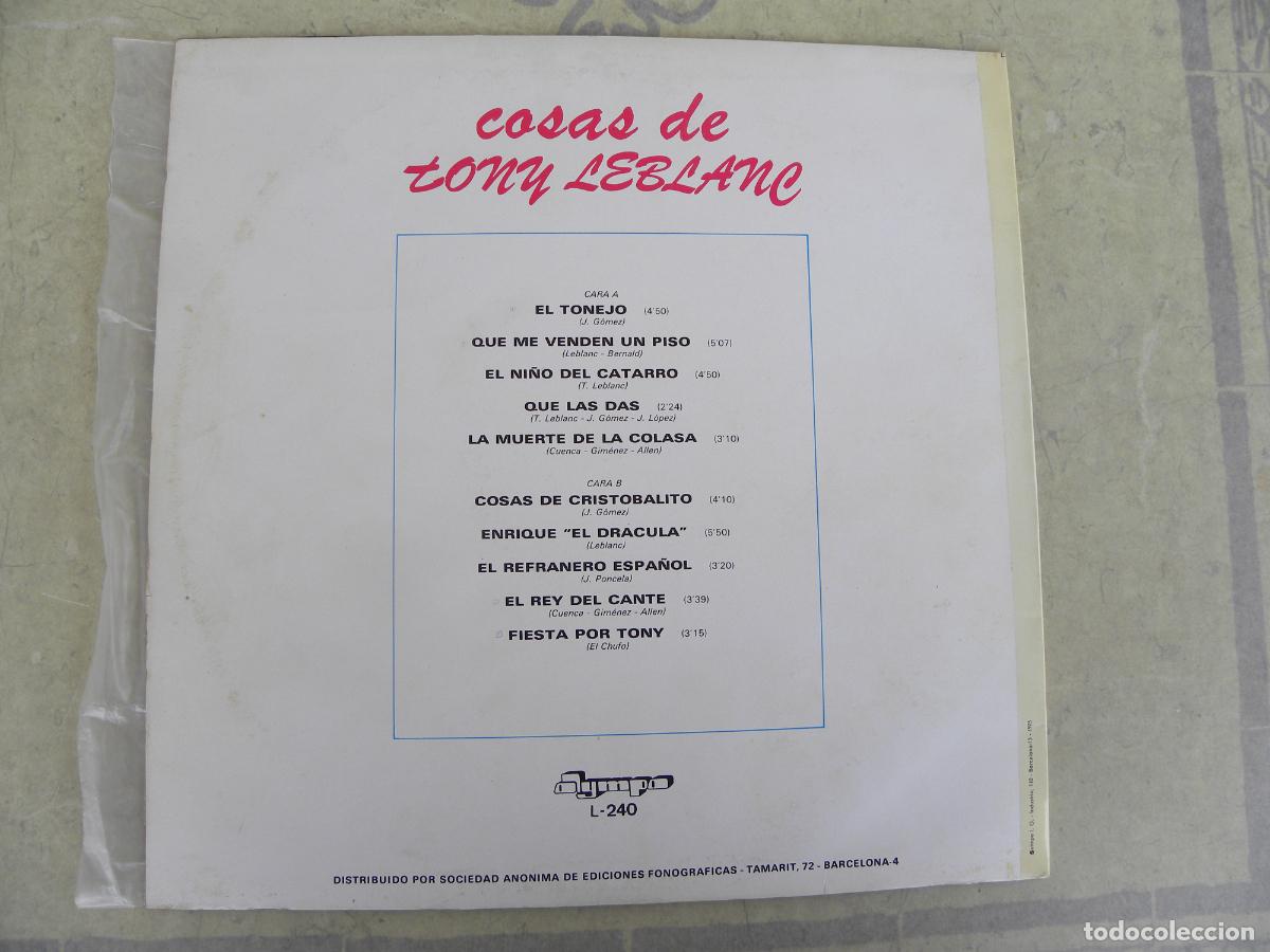Discos de vinilo: COSAS DE TONY LEBLANC -LP 1975 - Foto 2