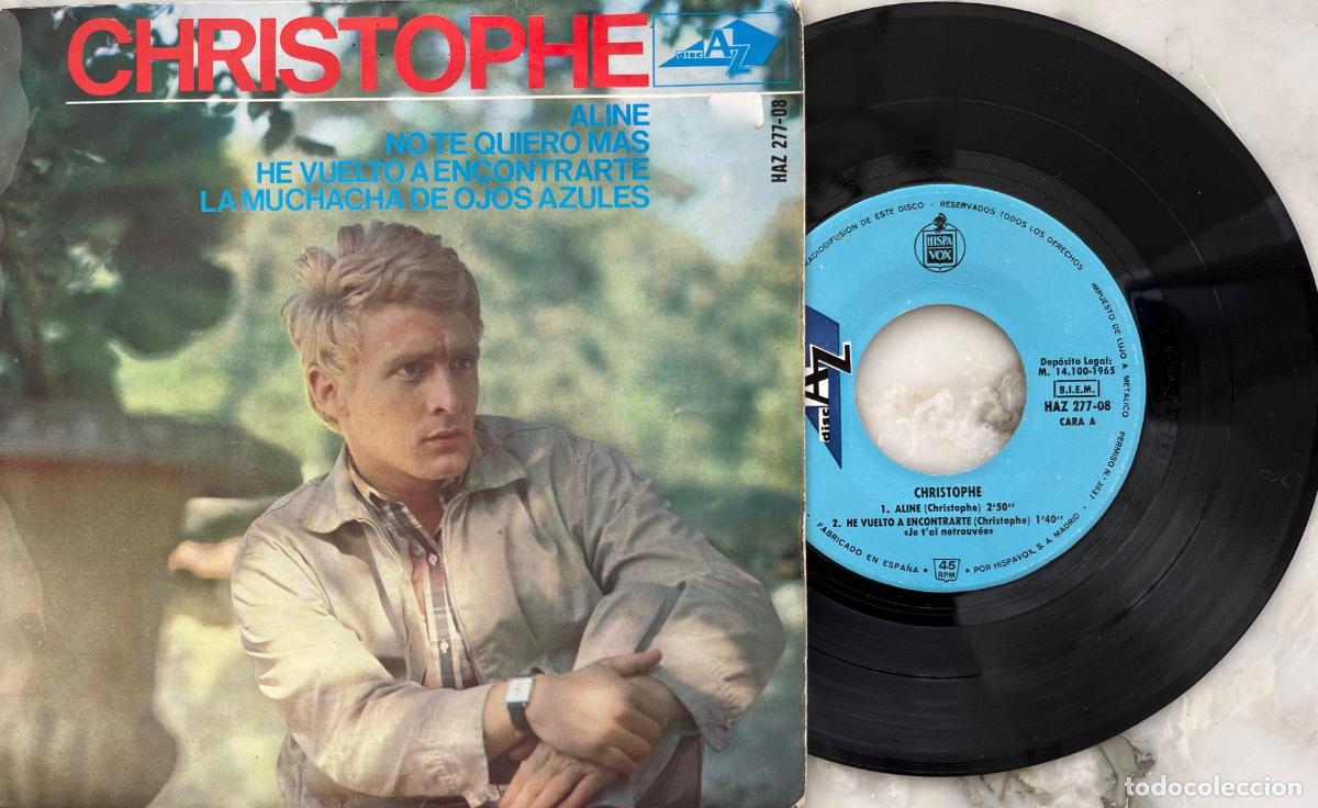 Discos de vinilo: CHRISTOPHE. ALINE + 3 TEMAS. EP ORIGINAL ESPA&Ntilde;A 1965 - Foto 1