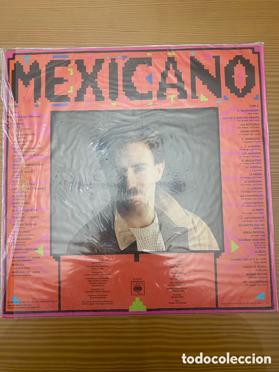 Discos de vinilo: Sin uso !! Disco de vinilo Lp de Luis Cobos &ldquo;Mexicano&rdquo; - Foto 2