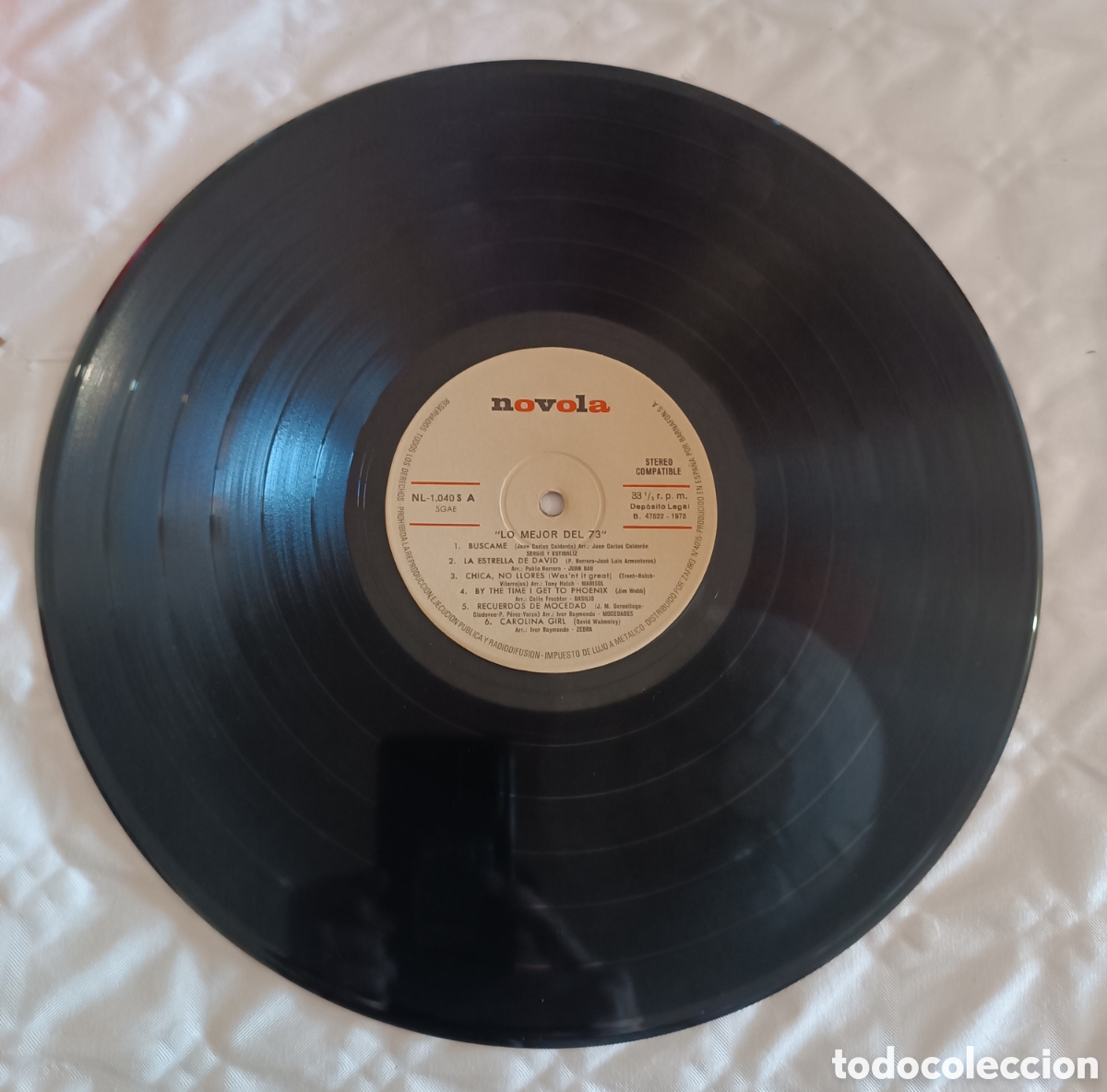 Discos de vinilo: LO MEJOR DEL 73, Novola LP. - Foto 3