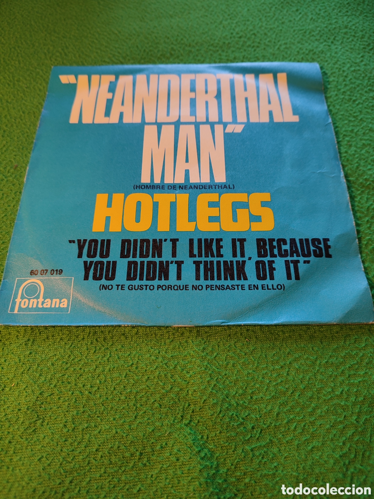 Discos de vinilo: Hotlegs - Neandertal man - Foto 1