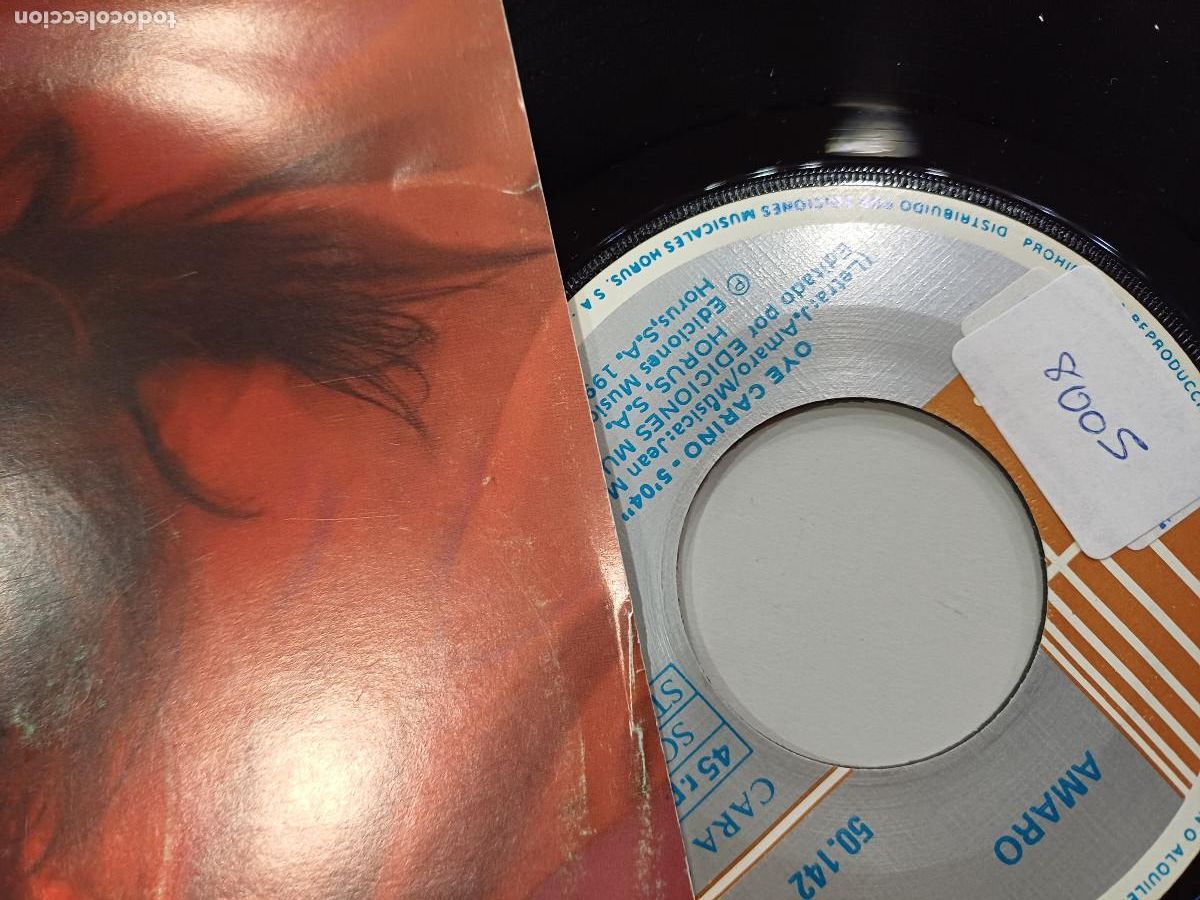 Discos de vinilo: AMARO/OYE CARI&Ntilde;O/SINGLE METAL. - Foto 2