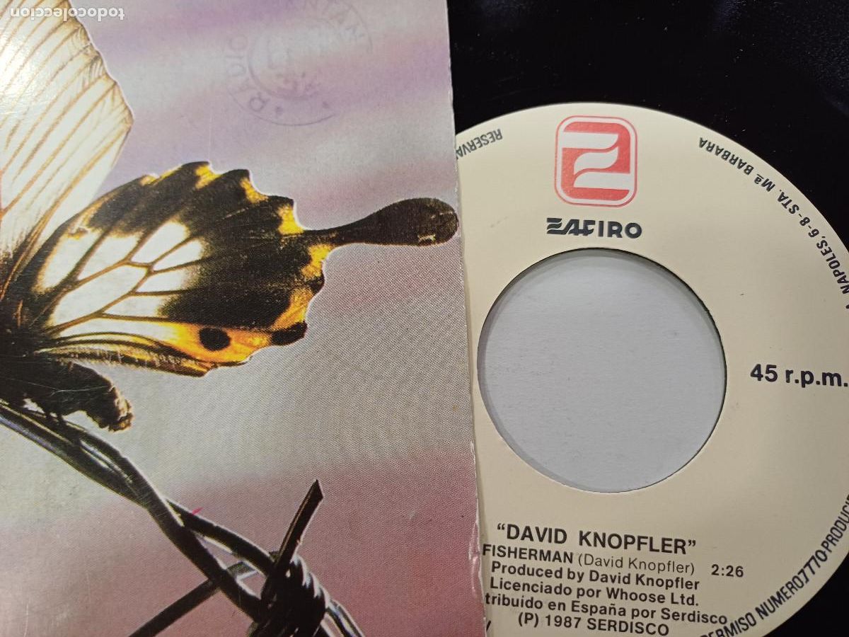 Discos de vinilo: DAVID KNOPFLER/WHEN WE KISS/SINGLE. - Foto 2