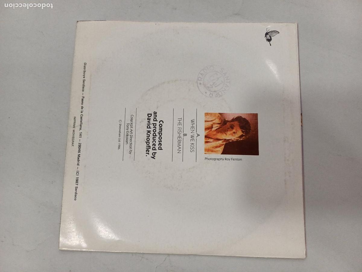 Discos de vinilo: DAVID KNOPFLER/WHEN WE KISS/SINGLE. - Foto 3