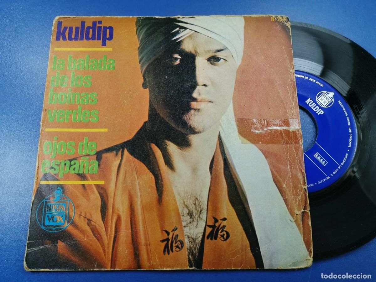 Discos de vinilo: KULDIP - LA BALADA DE LOS BOINAS VERDES .. SINGLE DE 1966 - HISPAVOX - Foto 2