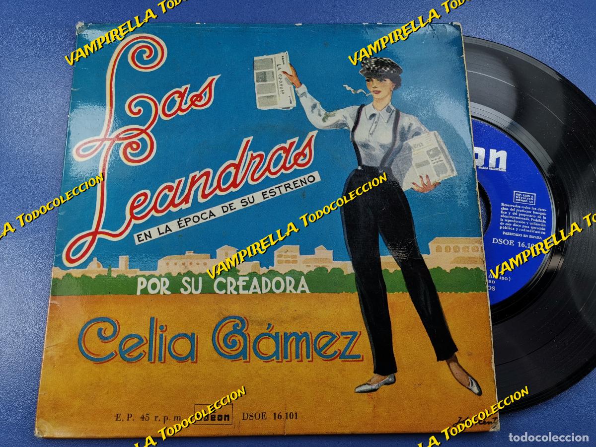 Discos de vinilo: LAS LEANDRAS - CELIA G&Aacute;MEZ - SINGLE VINILO - EMI - 1958 - Foto 1