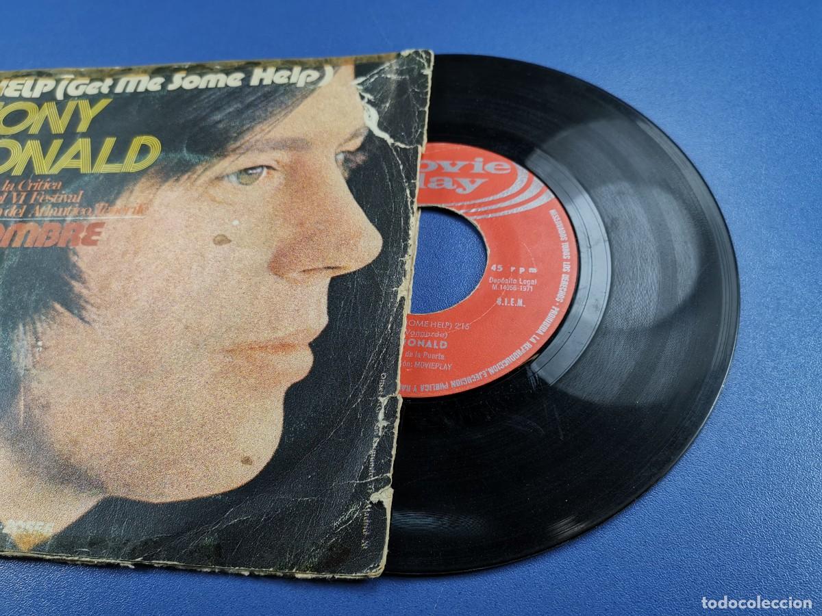 Discos de vinilo: TONY RONALD - HELP + TU NOMBRE - SG 1971 - Foto 4
