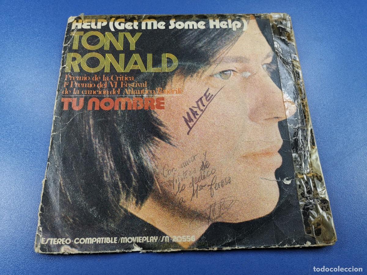 Discos de vinilo: TONY RONALD - HELP + TU NOMBRE - SG 1971 - Foto 5