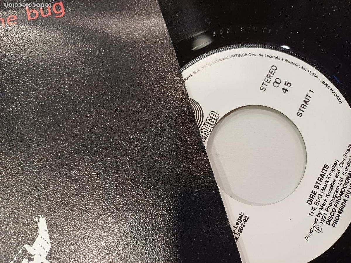 Discos de vinilo: DIRE STRAITS/THE BUG/SINGLE EDICION ESPECIAL NUMERADA 252. - Foto 3
