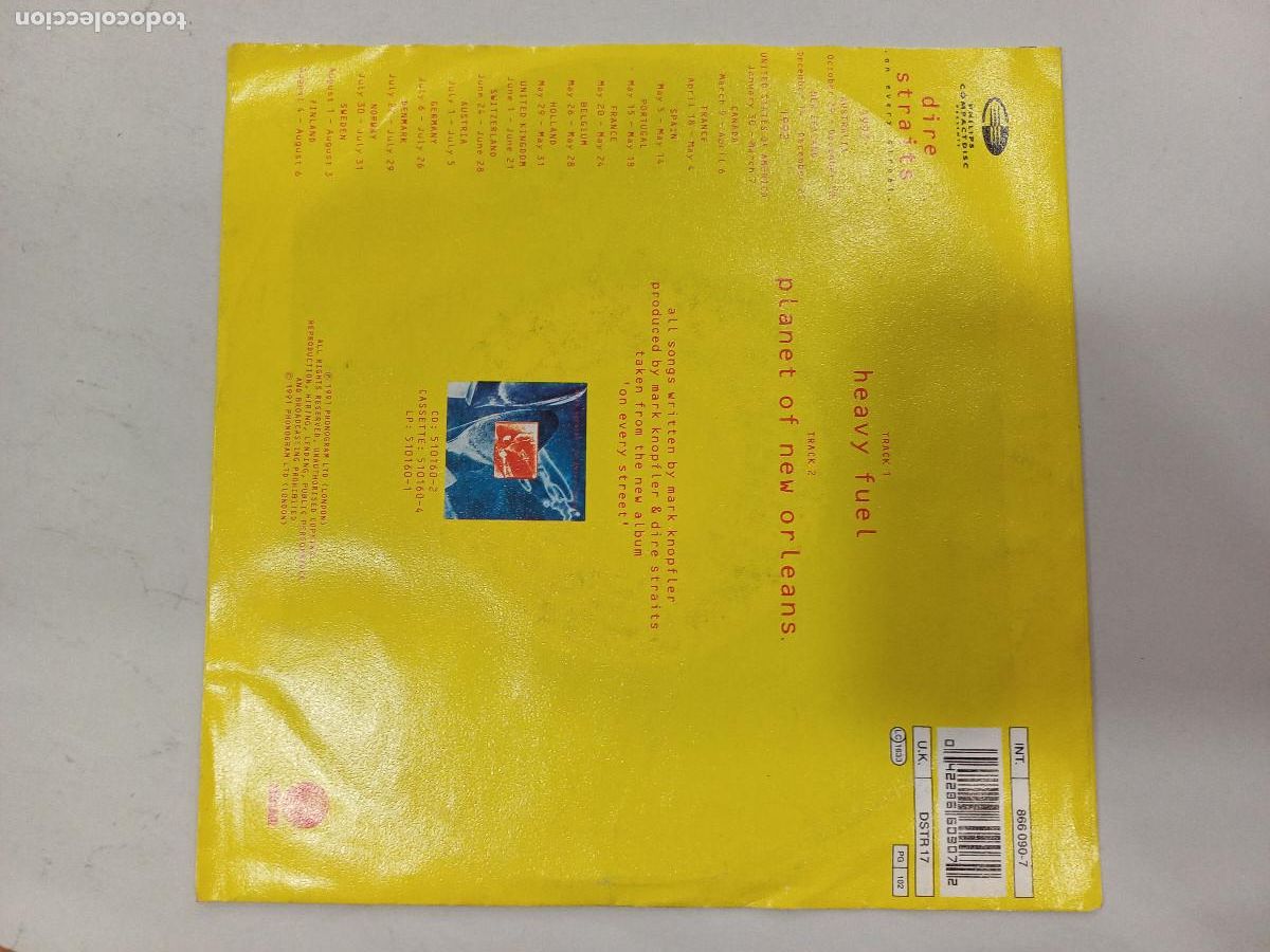 Discos de vinilo: DIRE STRAITS/HEAVY FUEL/SINGLE. - Foto 3