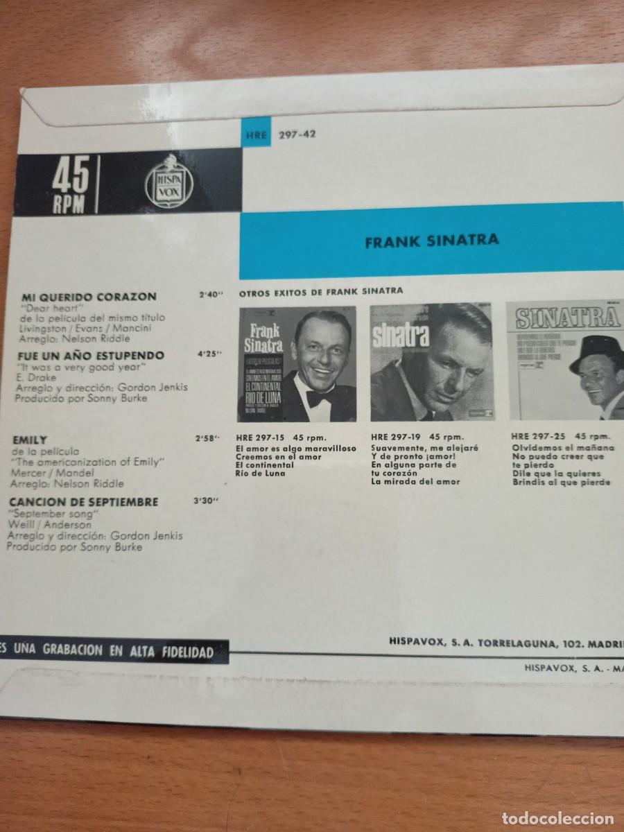 Discos de vinilo: DISCO VINILO DE 45 RPM DE FRANK SINATRA - Foto 2