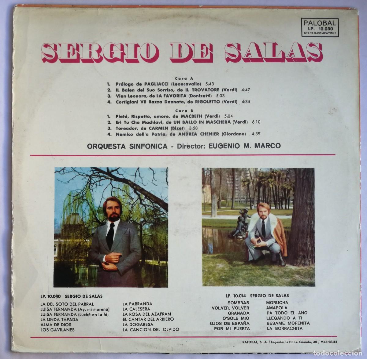 Discos de vinilo: Sergio De Salas, Palobal &lrm;&ndash; LP-10.030 - Foto 2