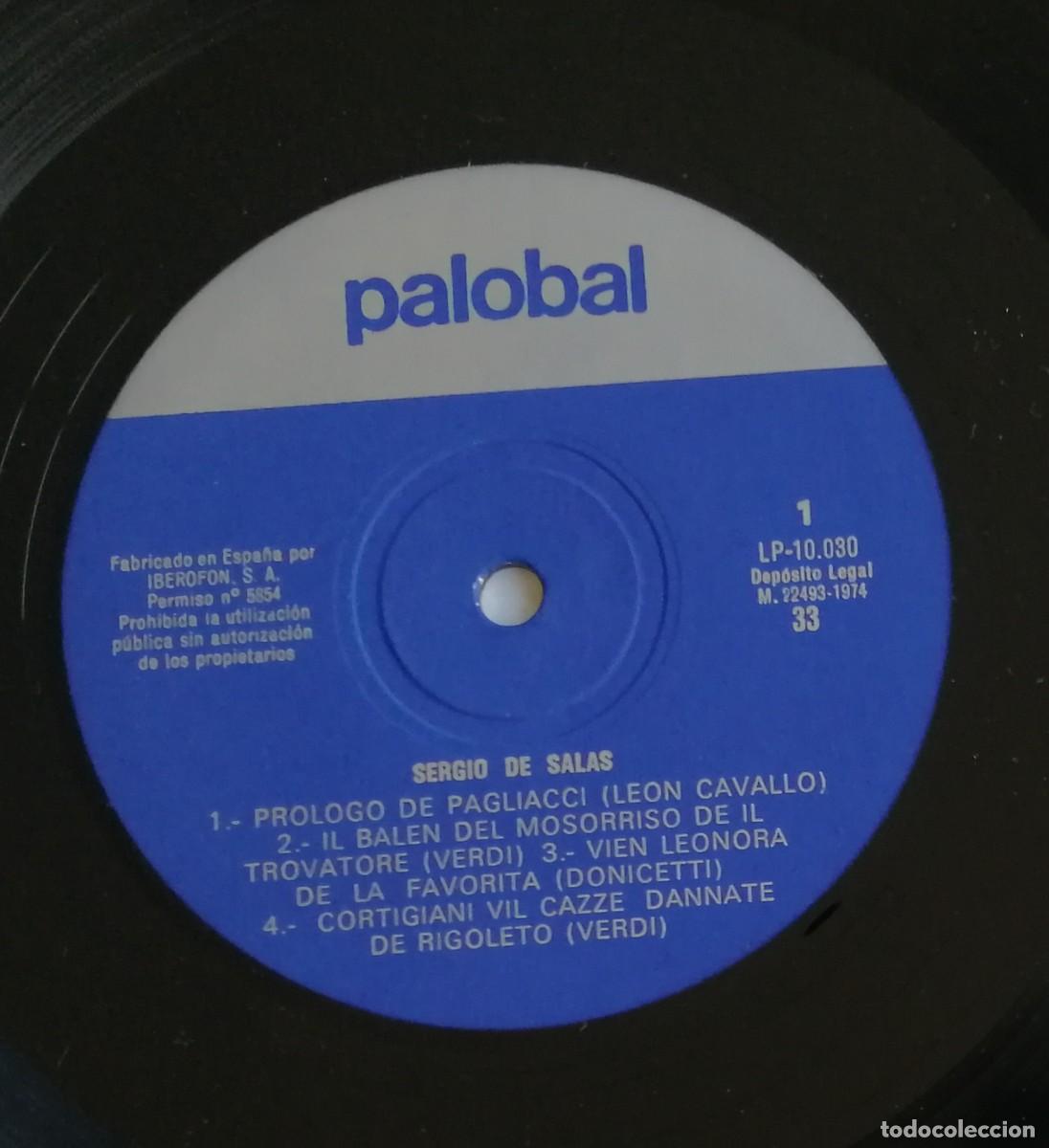 Discos de vinilo: Sergio De Salas, Palobal &lrm;&ndash; LP-10.030 - Foto 4