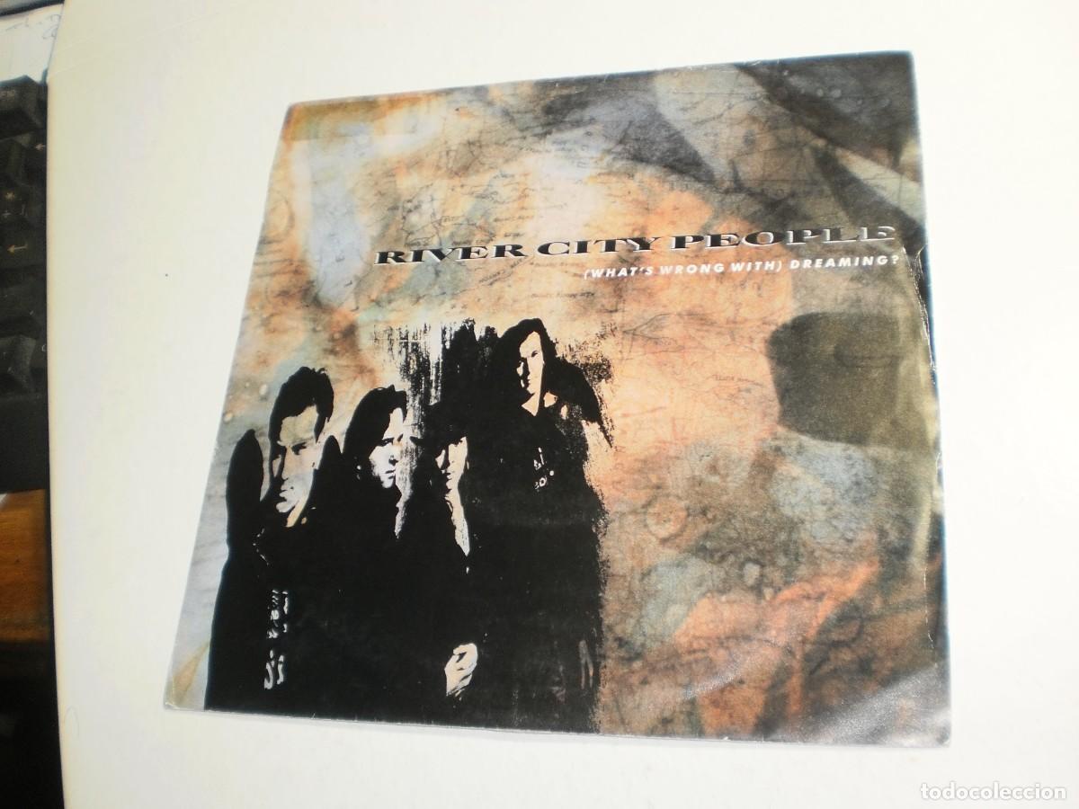 Vinyl records: single. river city people (what's wrong with) dreaming? huskisson st. emi 1989 UK (seminuevo)