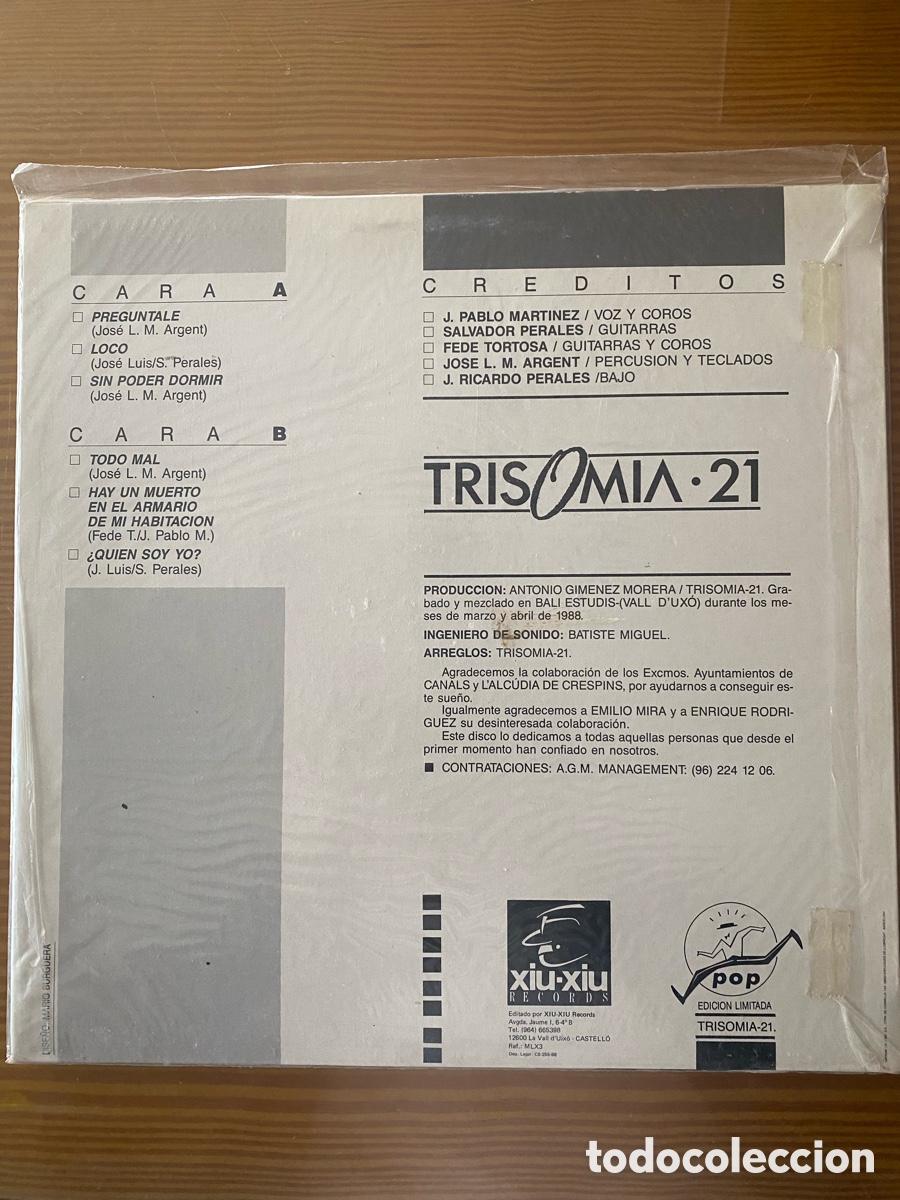 Discos de vinilo: Sin uso !! Disco de vinilo Lp de Trisomia &ldquo;21&rdquo; - Foto 2
