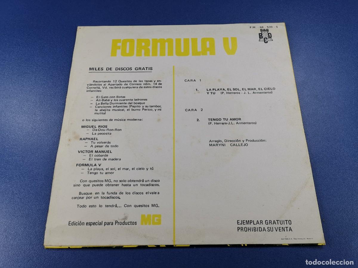 Discos de vinilo: SINGLE FORMULA V - TENGO TU AMOR - BCD 1970 - Foto 5