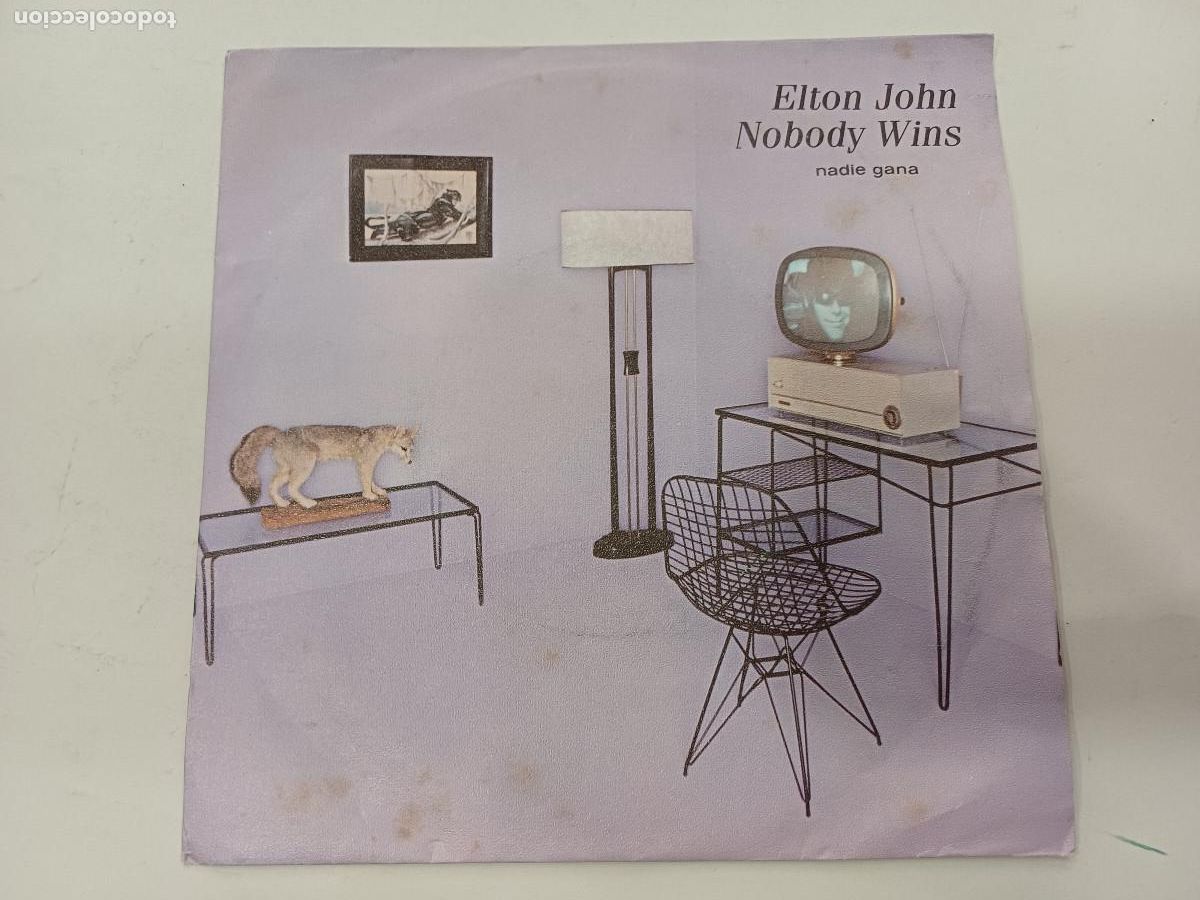 Discos de vinilo: ELTON JOHN/NOBODY WINS/SINGLE. - Foto 1