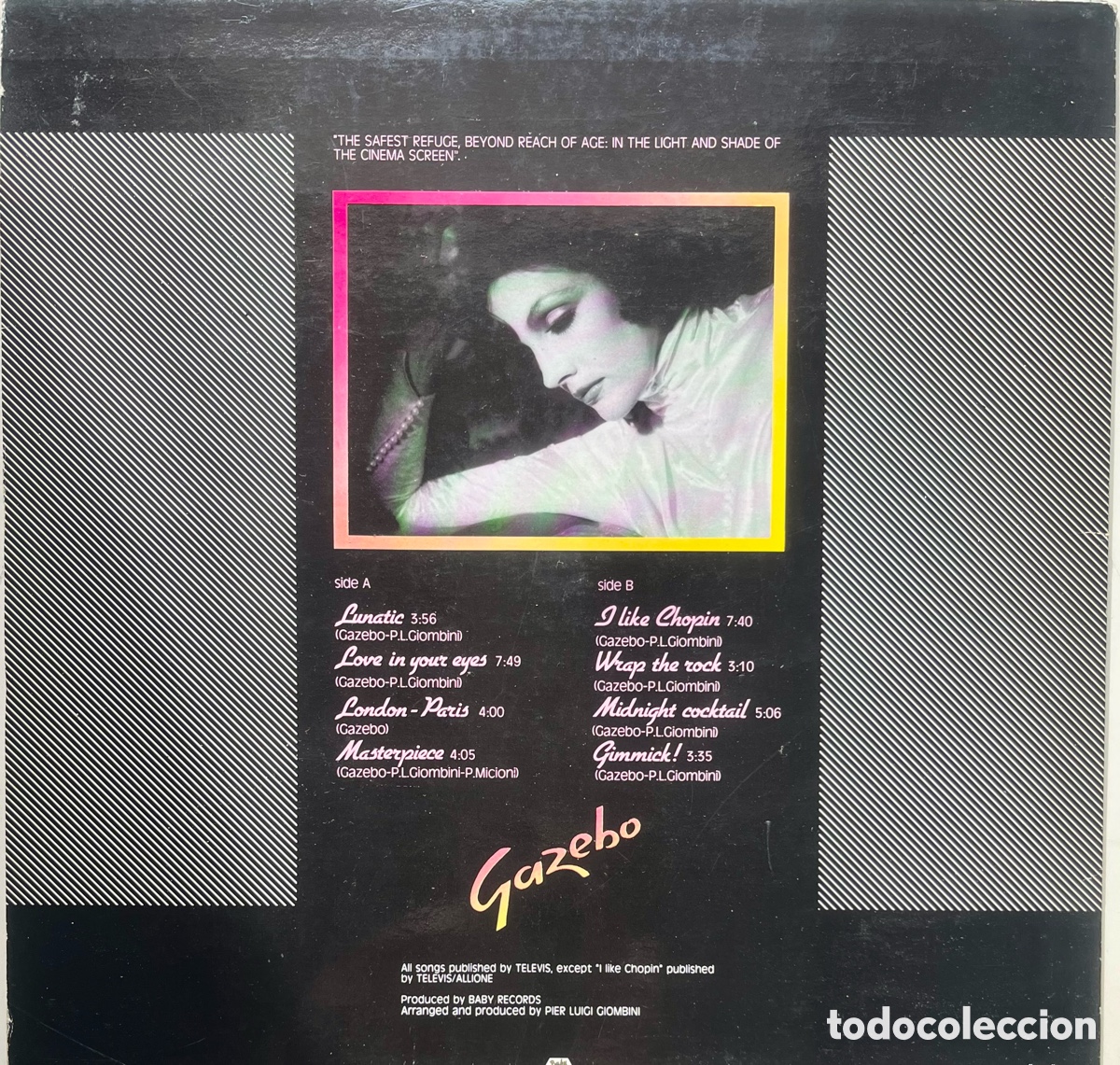 Discos de vinilo: GAZEBO lp 1983 Italy - Foto 2