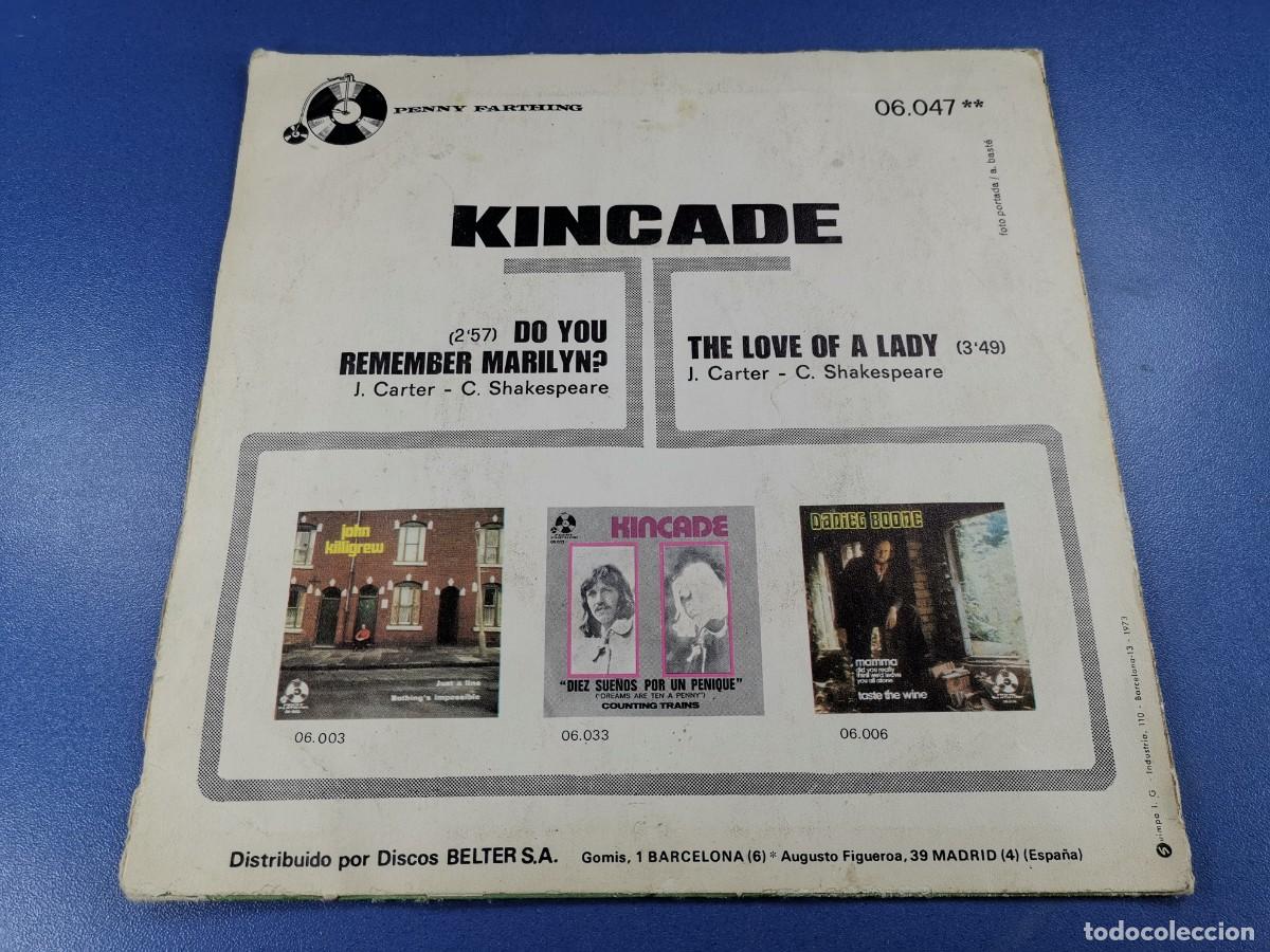 Discos de vinilo: KINCADE / DO YOU REMEMBER MARILYN? + 1 (SINGLE PENNY FARTHING 1973) - Foto 5