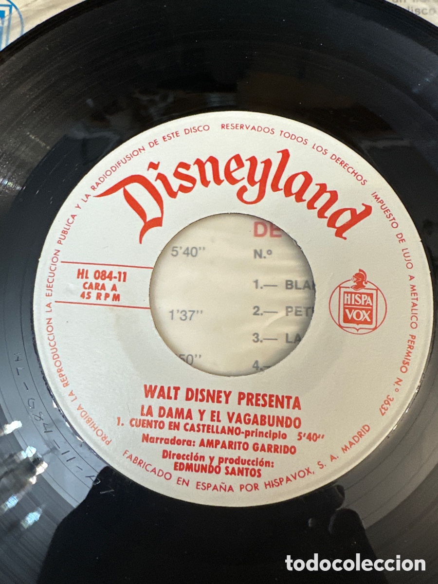 Discos de vinilo: CUENTODISCO BRUGUERA N&ordm; 3 LA DAMA Y EL VAGABUNDO - Foto 5