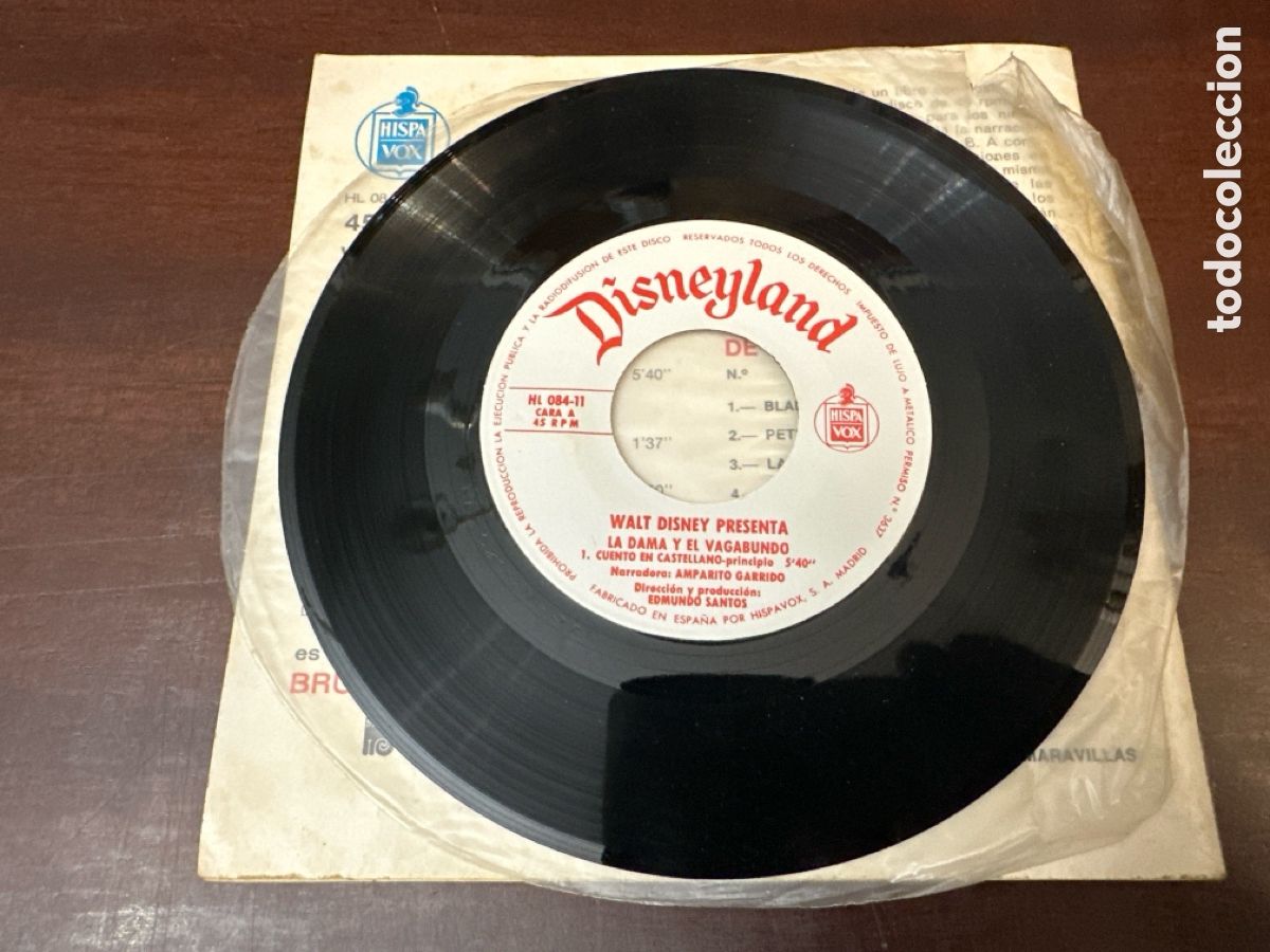 Discos de vinilo: CUENTODISCO BRUGUERA N&ordm; 3 LA DAMA Y EL VAGABUNDO - Foto 6