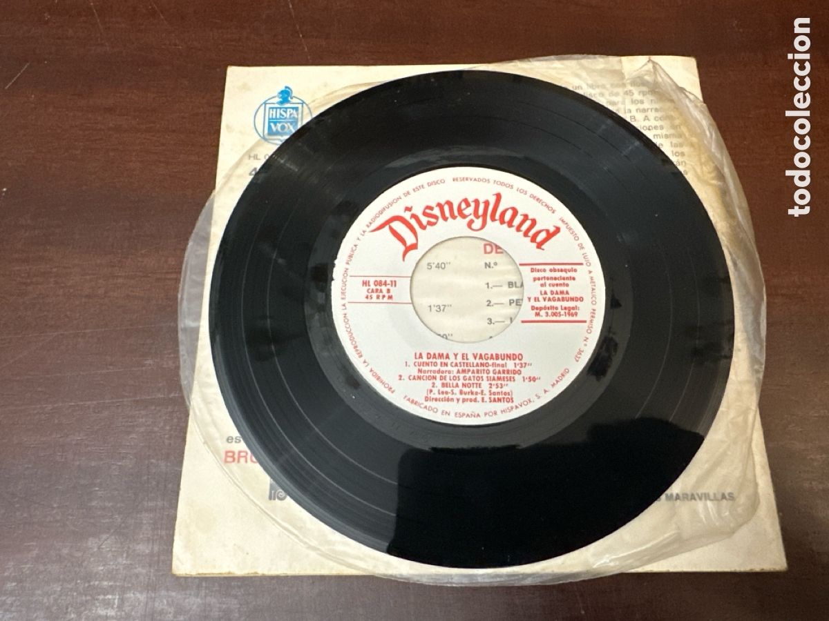 Discos de vinilo: CUENTODISCO BRUGUERA N&ordm; 3 LA DAMA Y EL VAGABUNDO - Foto 8