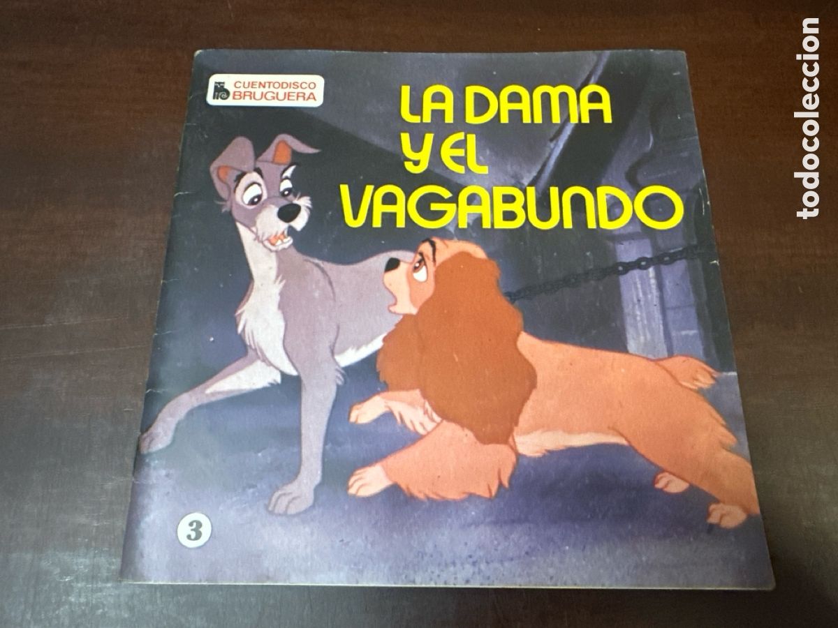 Discos de vinilo: CUENTODISCO BRUGUERA N&ordm; 3 LA DAMA Y EL VAGABUNDO - Foto 1