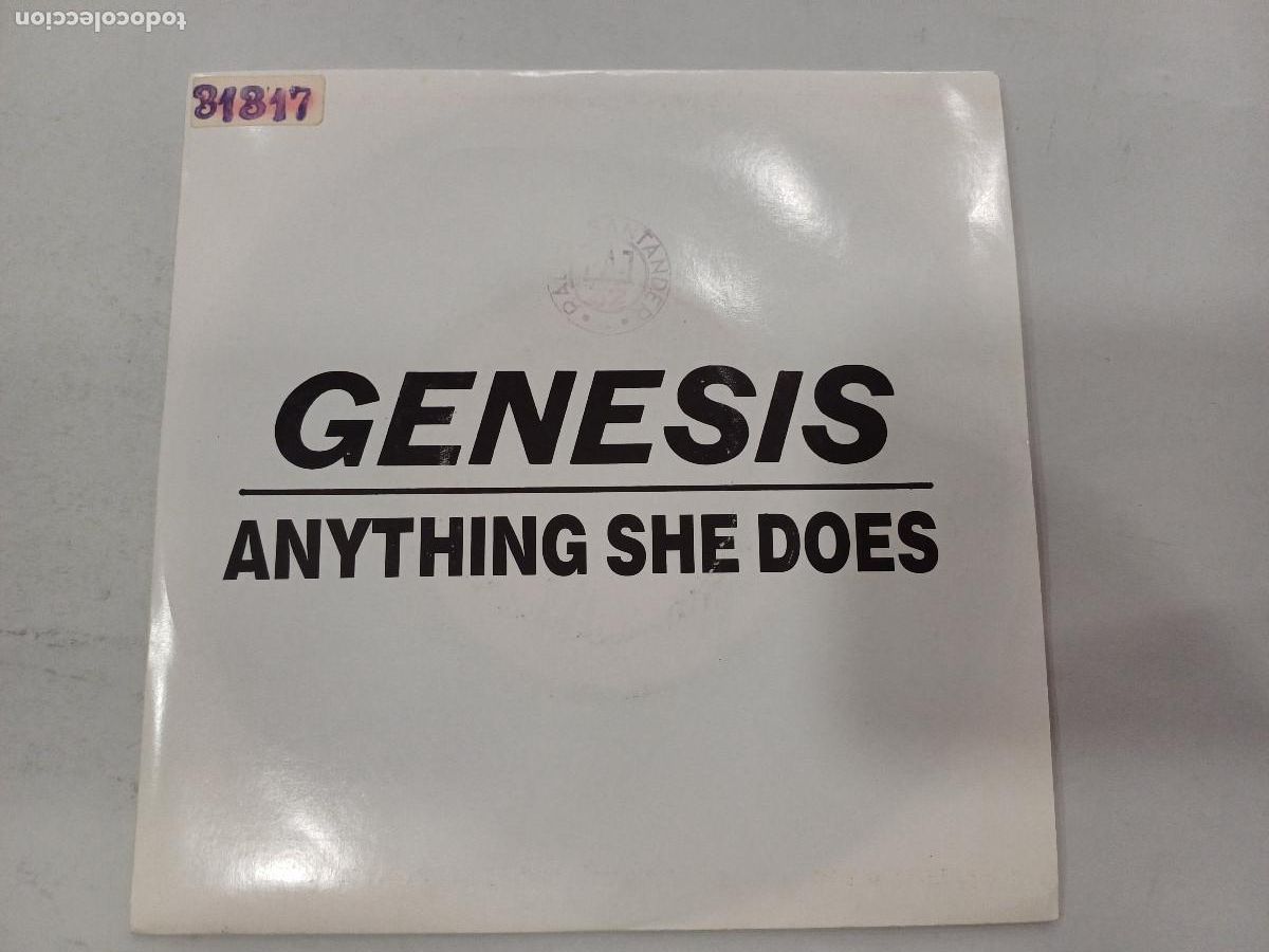Discos de vinilo: GENESIS/ANYTHING SHE DOES/SINGLE PROMOCIONAL. - Foto 1