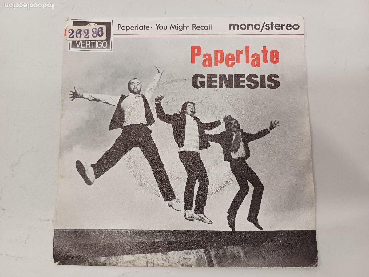 Discos de vinilo: GENESIS/PAPER LATE/SINGLE. - Foto 1