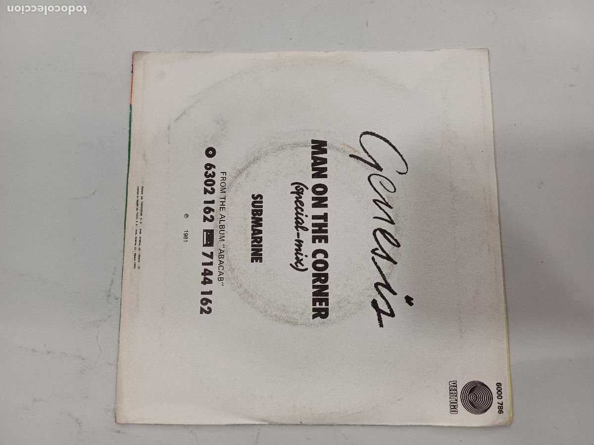 Discos de vinilo: GENESIS/MAN ON THE CORNER/SINGLE. - Foto 3