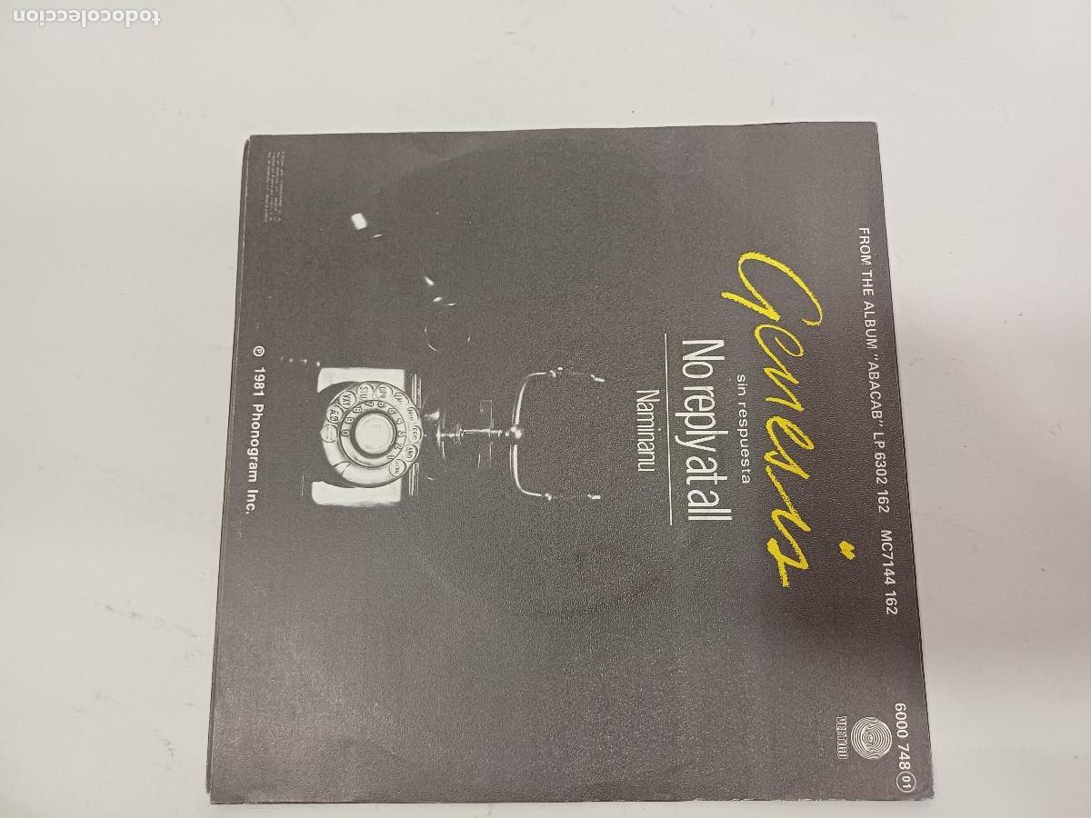 Discos de vinilo: GENESIS/NO REPLAY AT ALL/SINGLE. - Foto 3