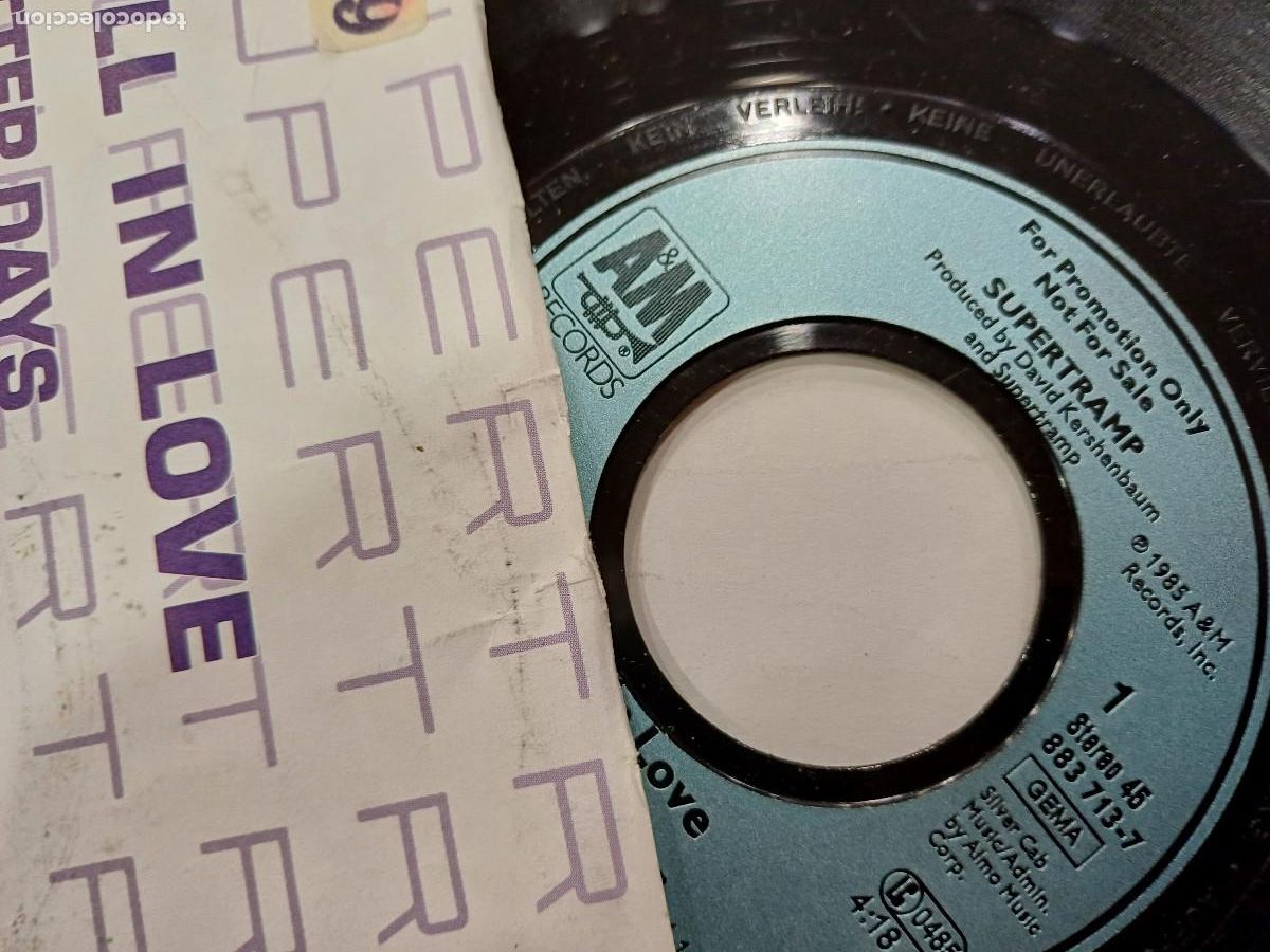 Discos de vinilo: SUPERTRAMP/STILL IN LOVE/SINGLE. - Foto 2