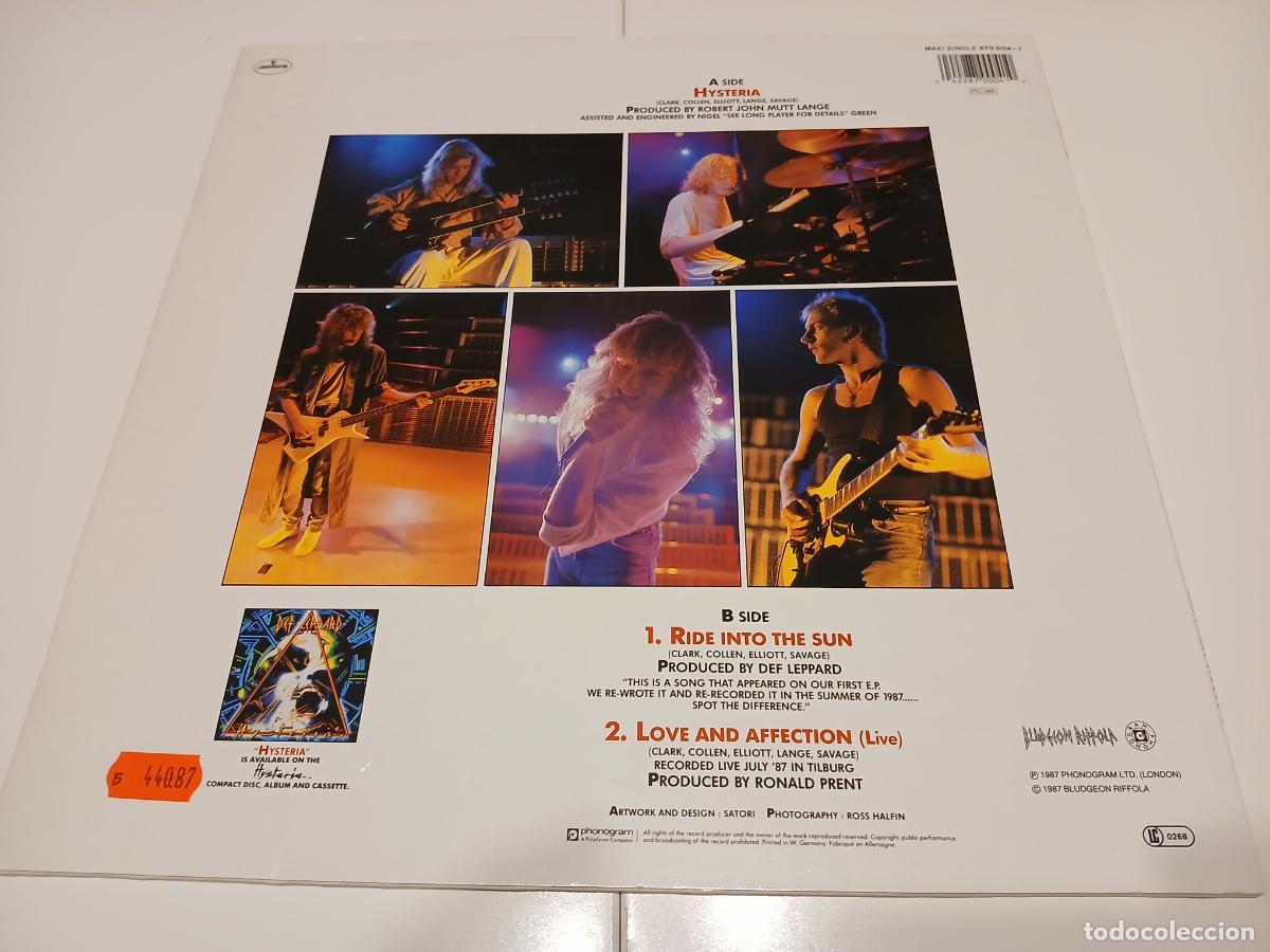 Discos de vinilo: DEF LEPPARD -HYSTERIA- (1987) MAXI-SINGLE - Foto 5