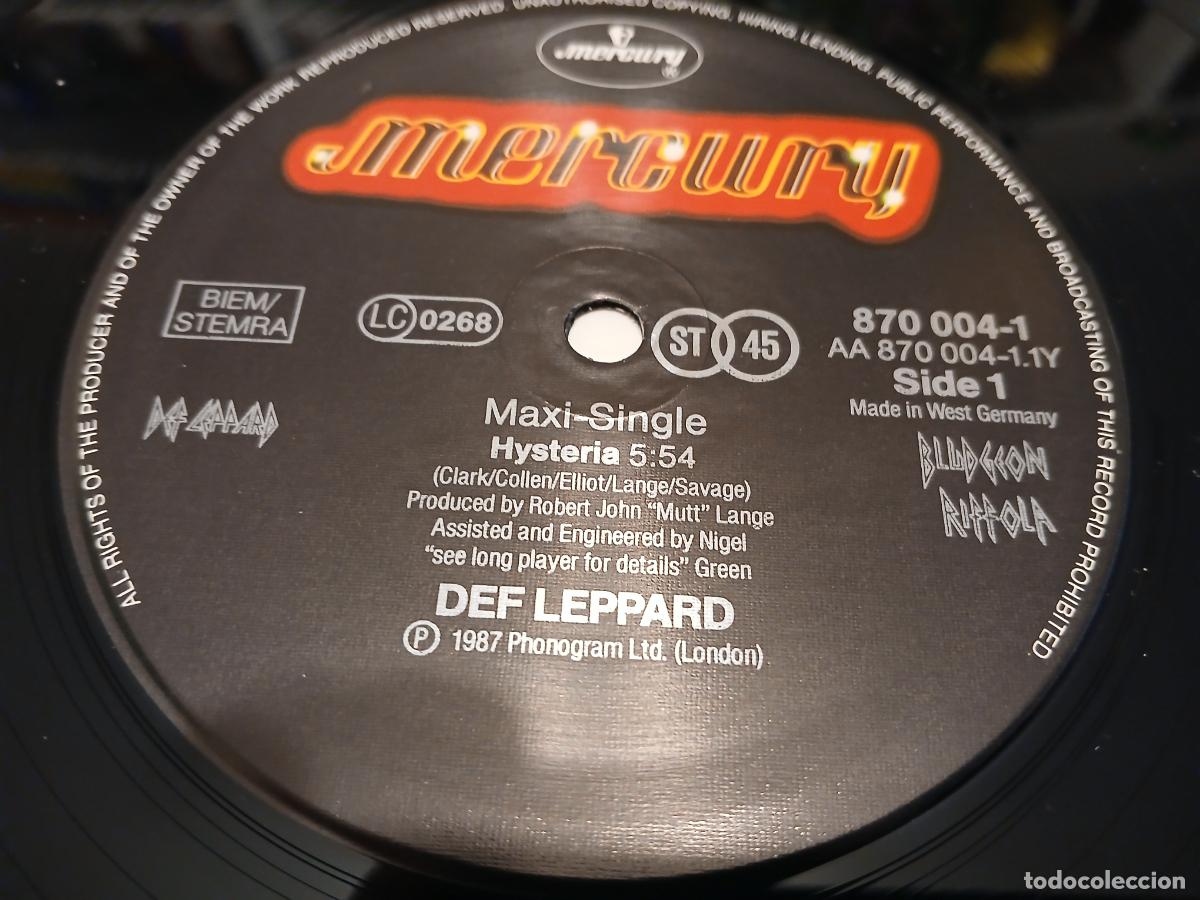 Discos de vinilo: DEF LEPPARD -HYSTERIA- (1987) MAXI-SINGLE - Foto 6
