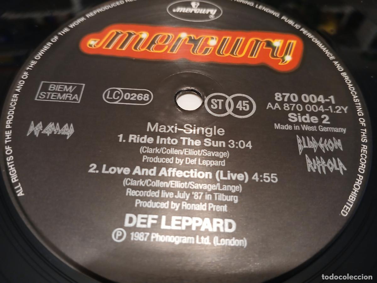 Discos de vinilo: DEF LEPPARD -HYSTERIA- (1987) MAXI-SINGLE - Foto 7