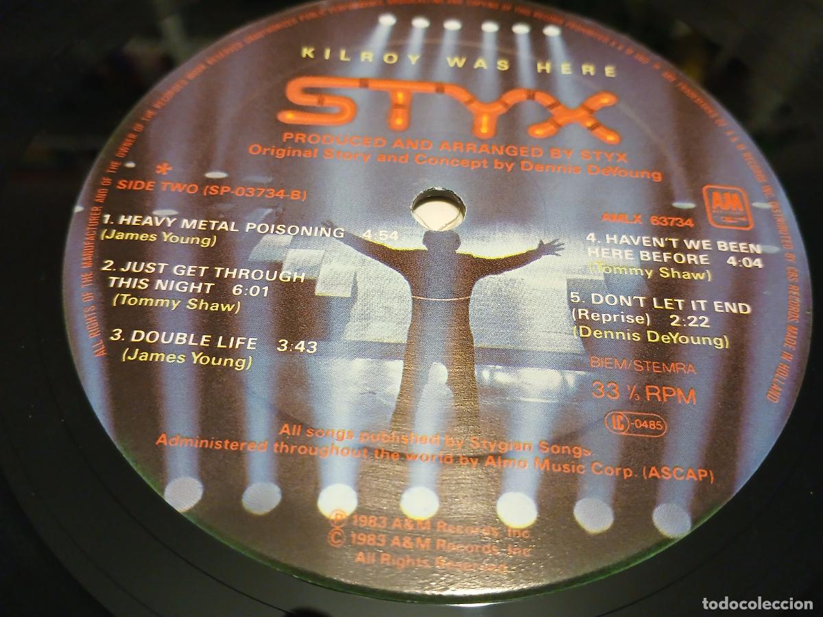 Discos de vinilo: STYX -KILROY WAS HERE- (1983) LP DISCO VINILO - Foto 2