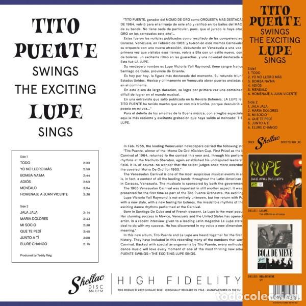 Discos de vinilo: LA LUPE & TITO PUENTE-LP - Foto 2
