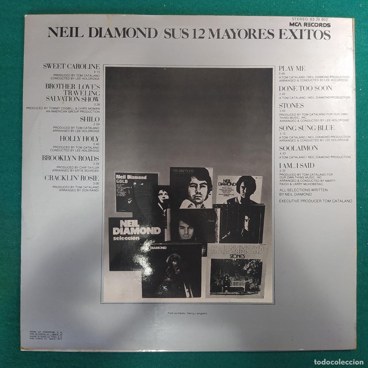 Discos de vinilo: Neil Diamond &ndash; Neil Diamond Sus 12 Mayores Exitos - Foto 2