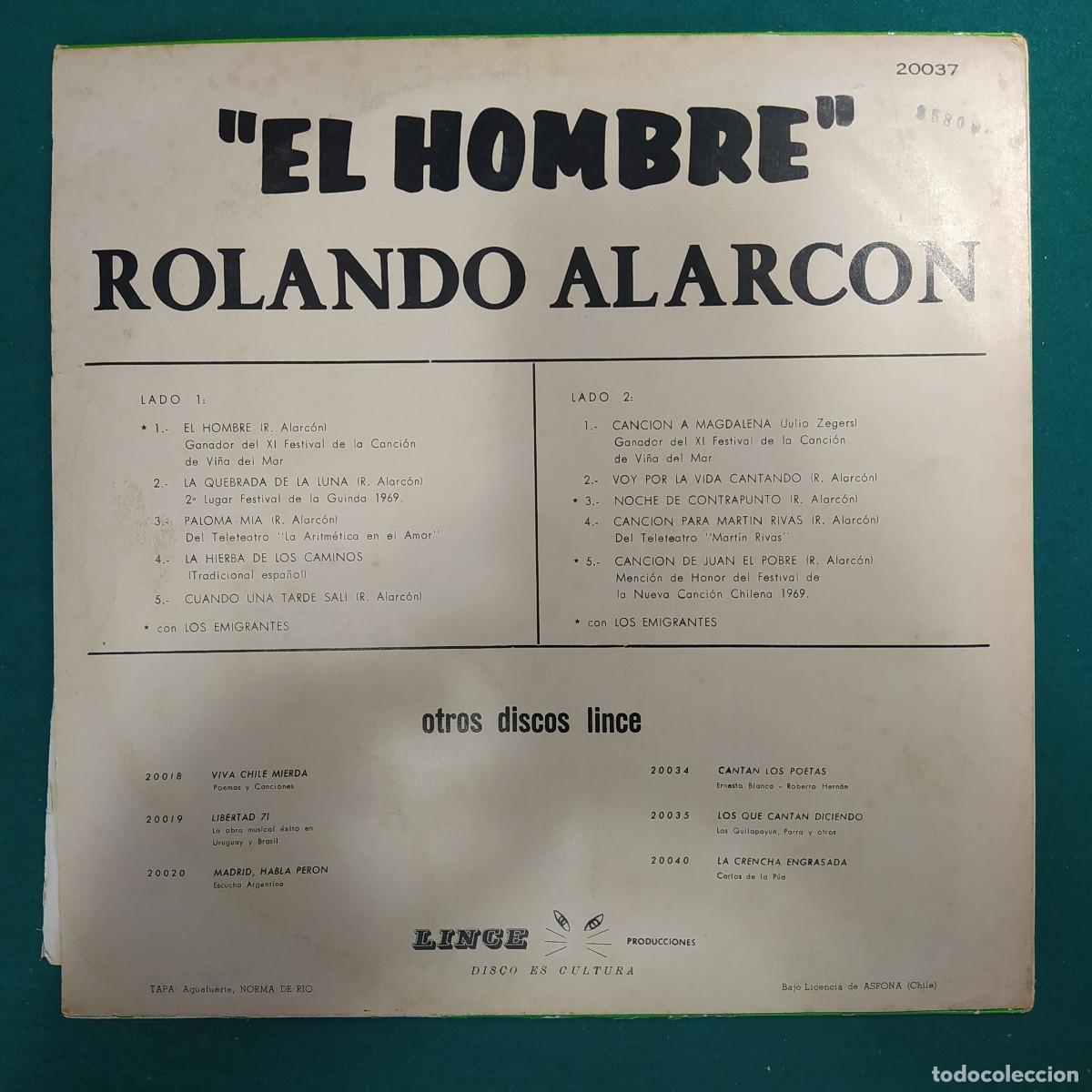 Discos de vinilo: Rolando Alarcon &ndash; El Hombre - Foto 2