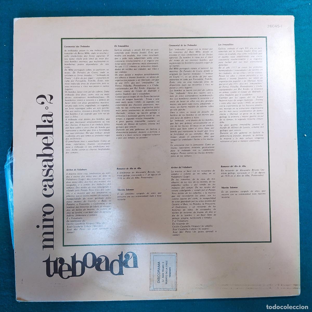 Discos de vinilo: Miro Casabella &ndash; Treboada - Foto 2