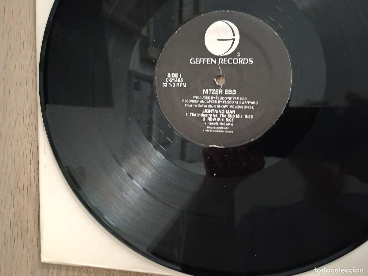 Discos de vinilo: Nitzer Ebb &lrm; Lightning Man, USA 1990 Electronic EBM - Foto 2