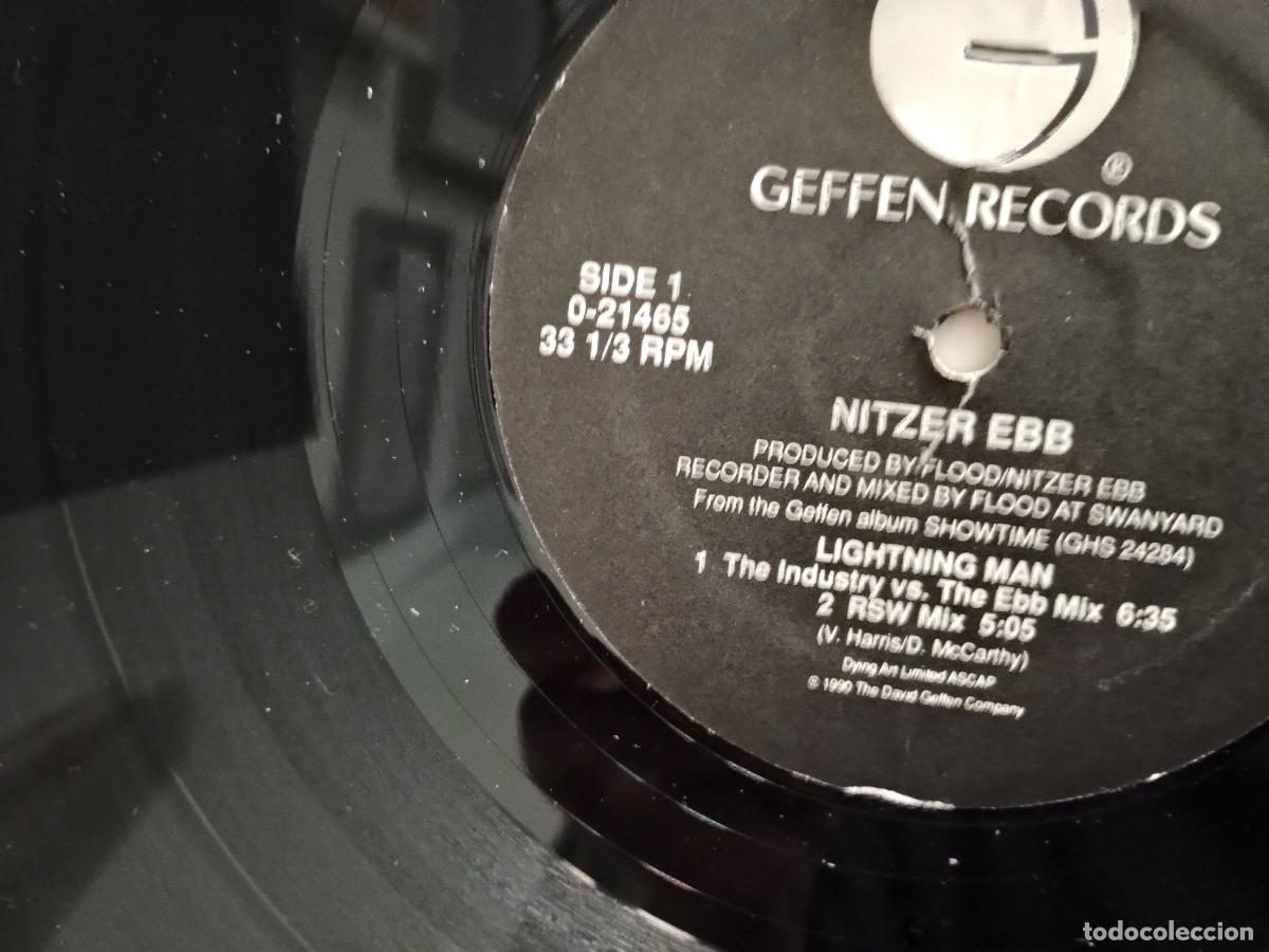 Discos de vinilo: Nitzer Ebb &lrm; Lightning Man, USA 1990 Electronic EBM - Foto 4