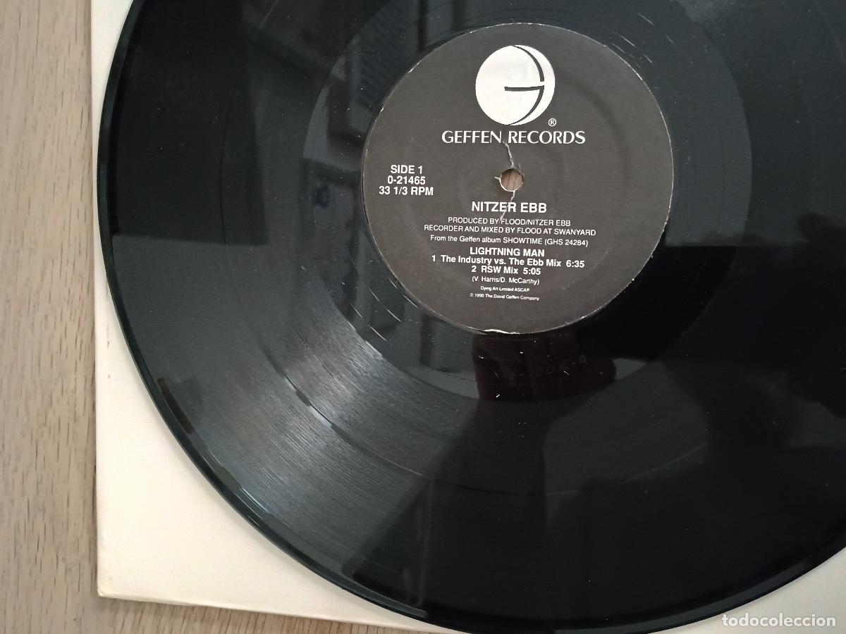 Discos de vinilo: Nitzer Ebb &lrm; Lightning Man, USA 1990 Electronic EBM - Foto 5