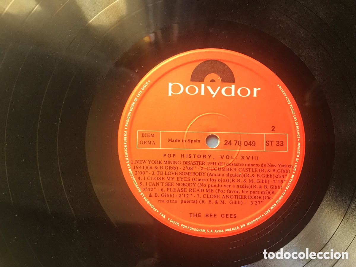 Discos de vinilo: The Bee Gees. POP History 18 - Foto 5