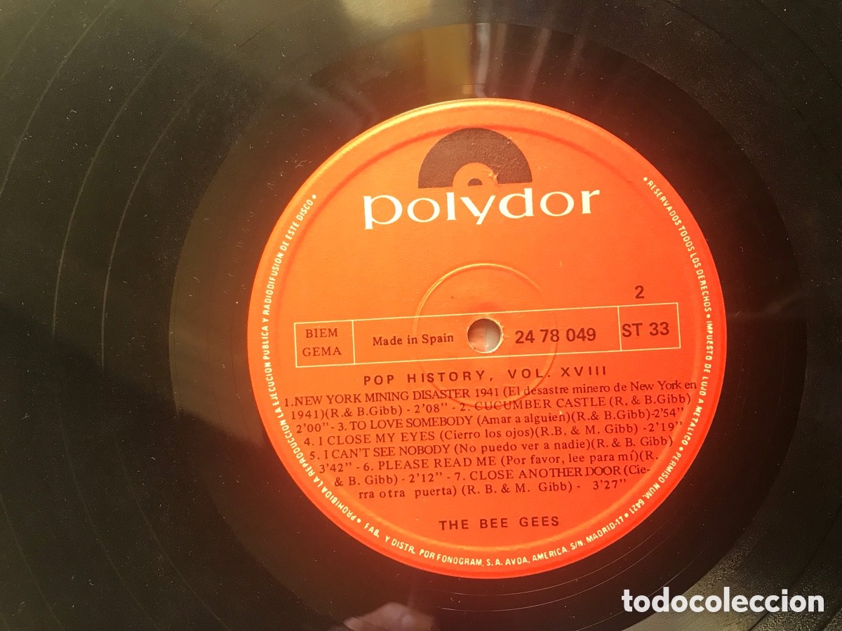 Discos de vinilo: The Bee Gees. POP History 18 - Foto 7