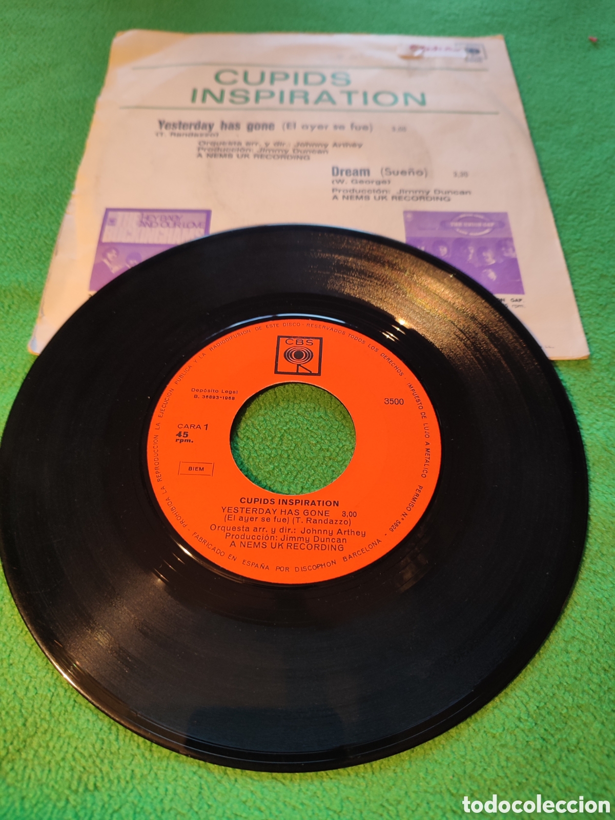 Discos de vinilo: Cupid Inspiration - Yesterday has gone - Foto 2