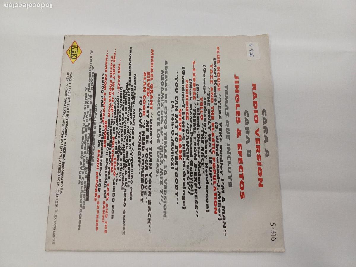 Discos de vinilo: MAX MIX 7/RADIO VERSION/SINGLE PROMOCIONAL. - Foto 3