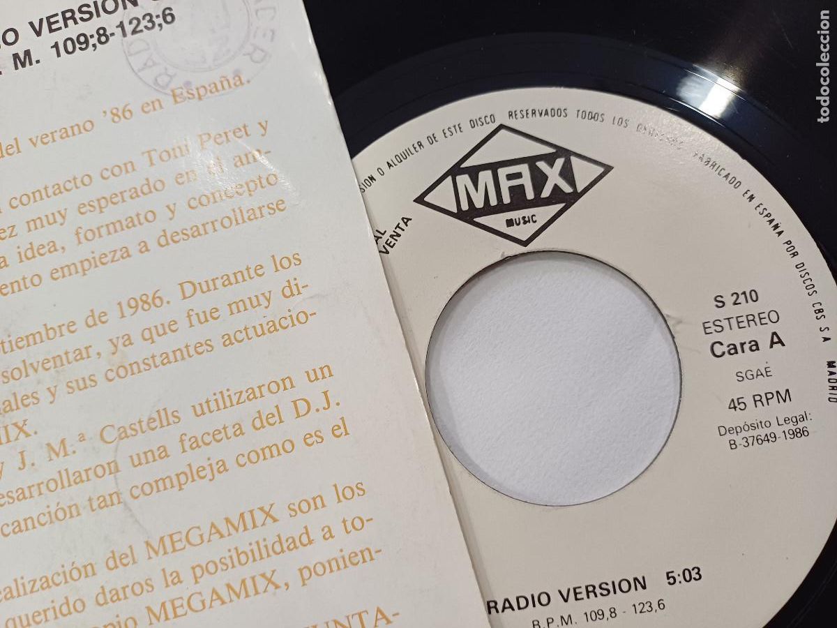 Discos de vinilo: MAX MIX 4/RADIO VERSION/SINGLE PROMOCIONAL. - Foto 2