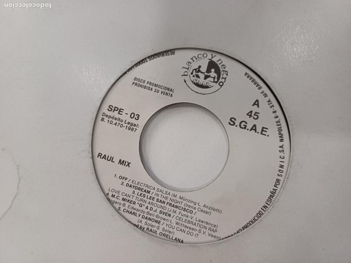 Discos de vinilo: RAUL MIX/OFF/SINGLE PROMOCIONAL. - Foto 2
